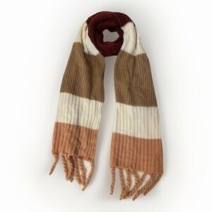 Sonoma Goods For Life NWT Long Scarf Multi Stripe Boho Autumn Winter Cozy Chic